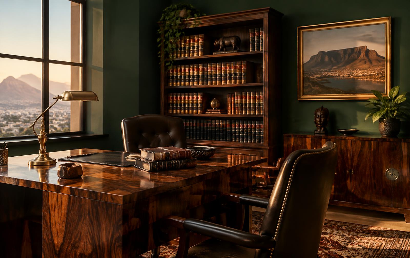 Law books in an attorney’s office